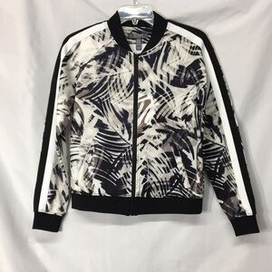 Lisa Rinna Women’s Black and Tan Bomber Jacket Size XXS Like-NEW